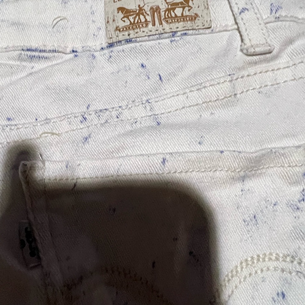 Girls levis blue marbled crop jeggings